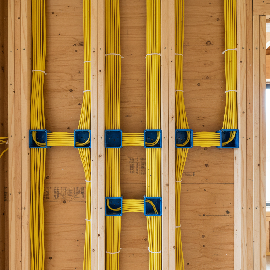 Residential electrical wiring installation