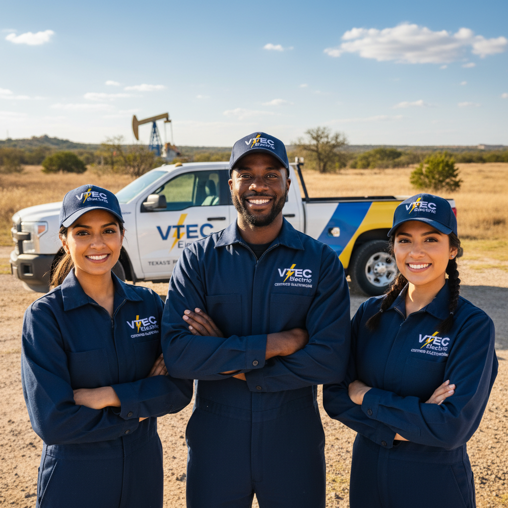 VTEC Electric team and service vehicles